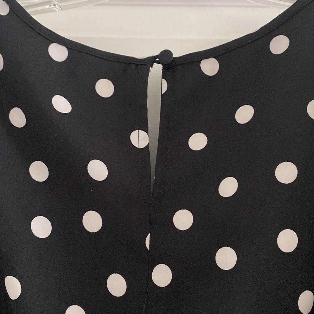 Express Black and White Polka Dot Dress size 6 - Picture 6 of 7